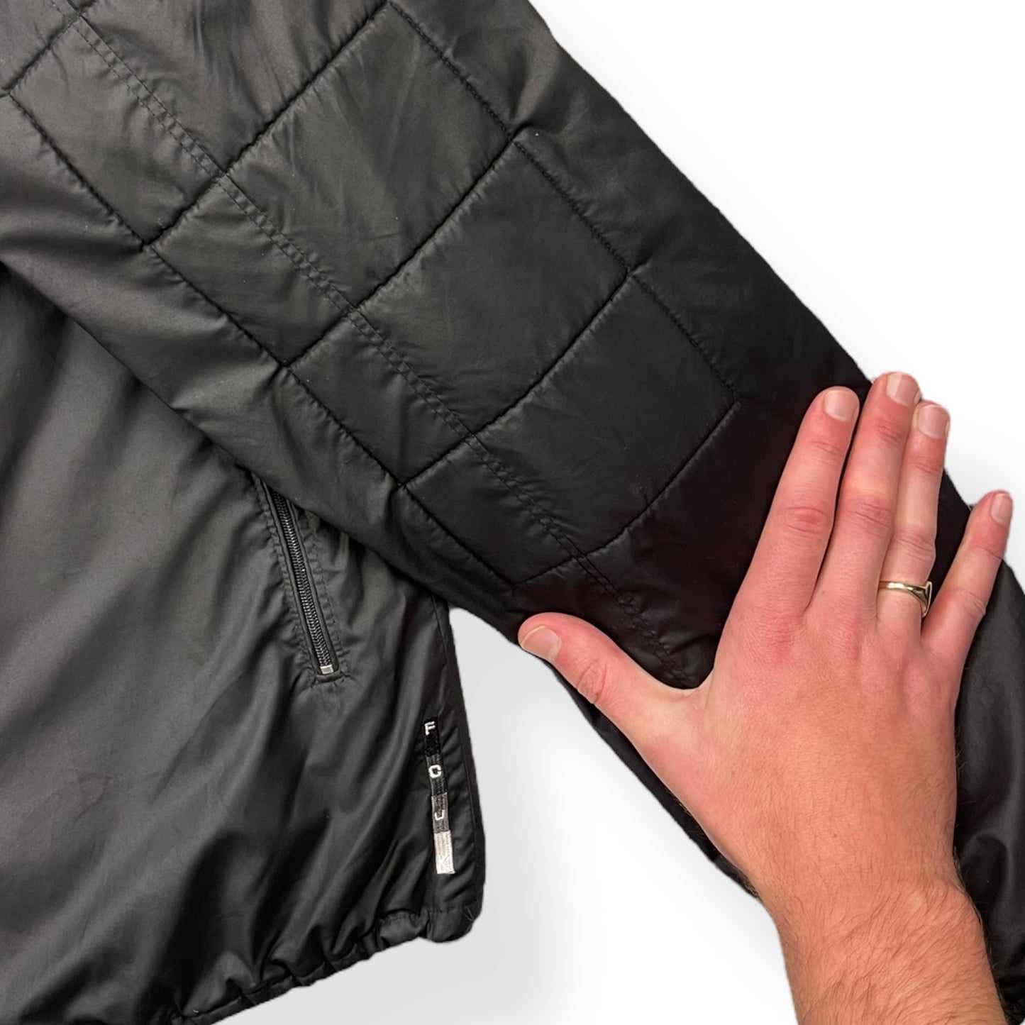2000's FCUK Asymmetric Padded Elbow Jacket (L)