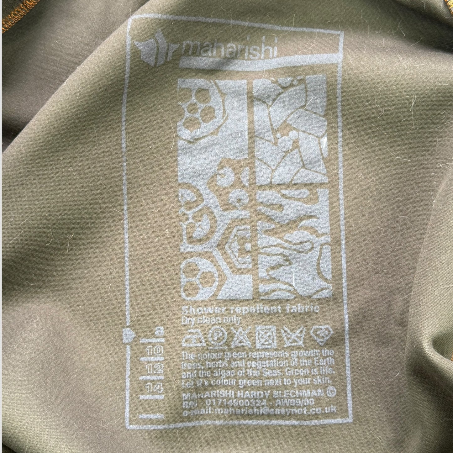AW99/00 Maharishi Shower Repellent Asymmetric Jacket (S)