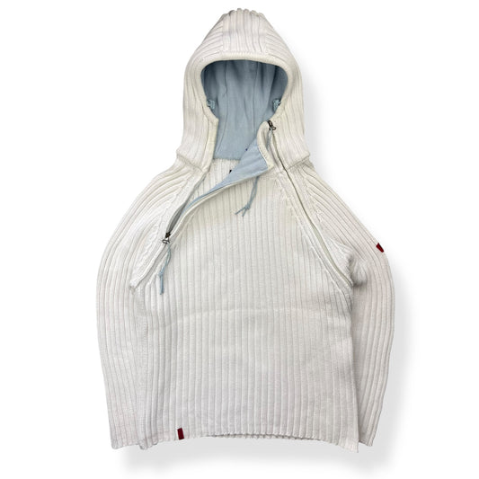 2000's Schott NYC Dual Zip Knitted Balaclava Hoodie (L)