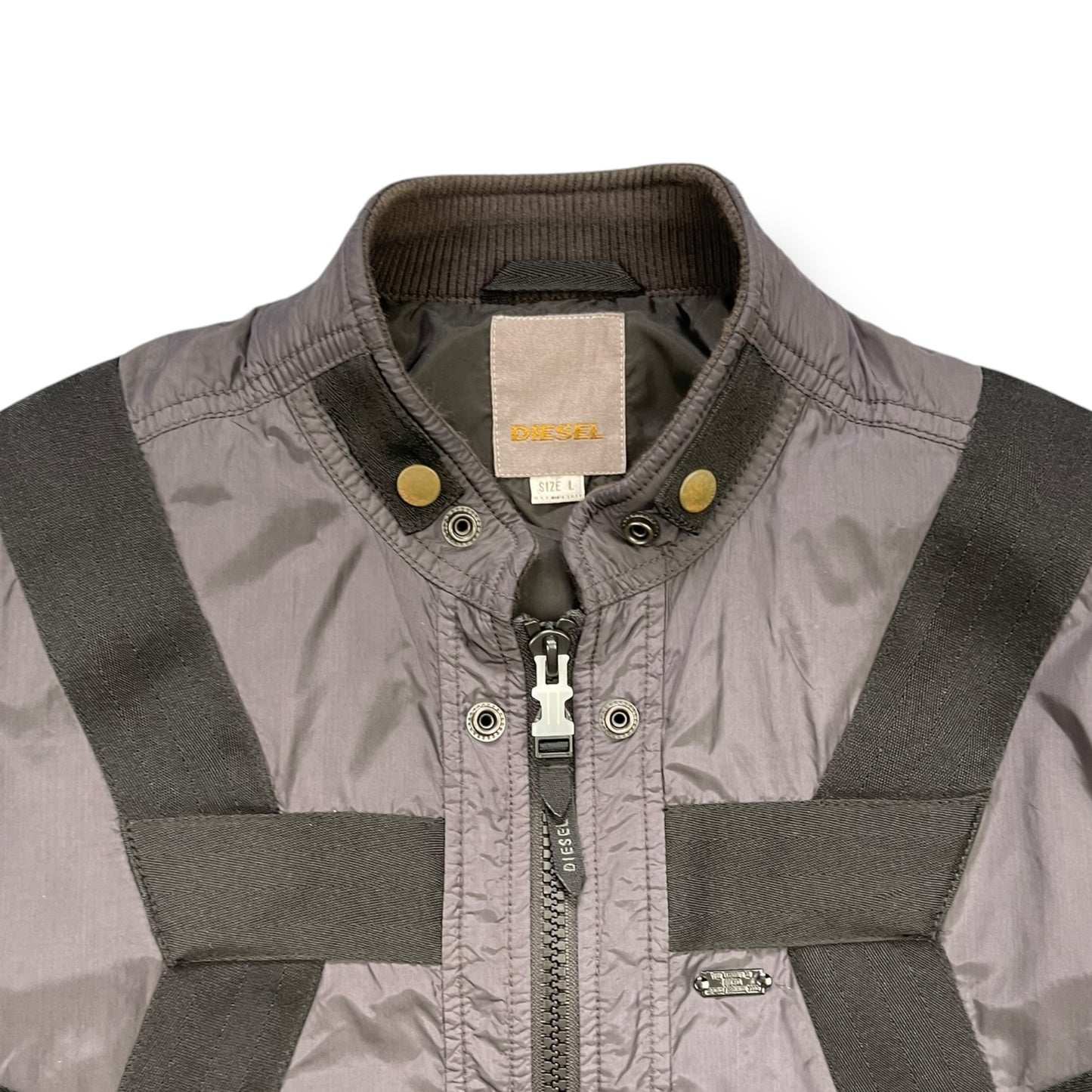 2000's Diesel Nylon Bondage Bomber Jacket (L)