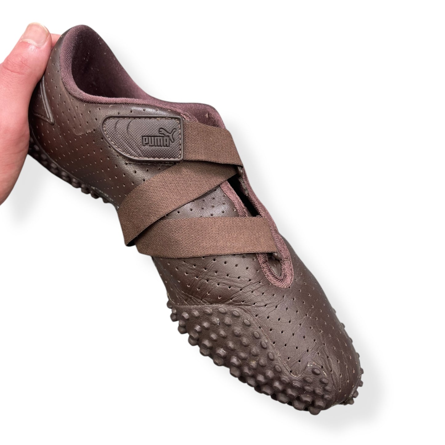 2000's Puma Mostro Perforated Leather Brown (UK9)