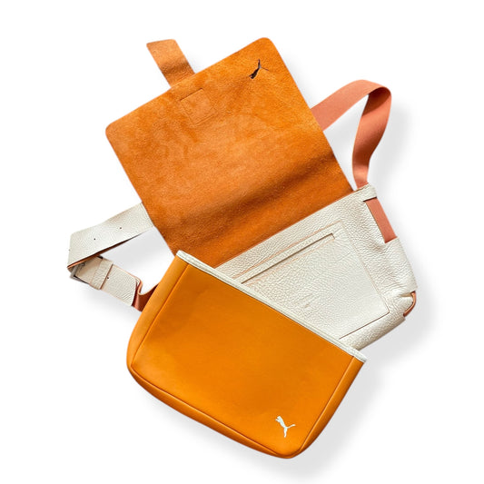 2000's Puma 96 Hours Leather Messenger Bag