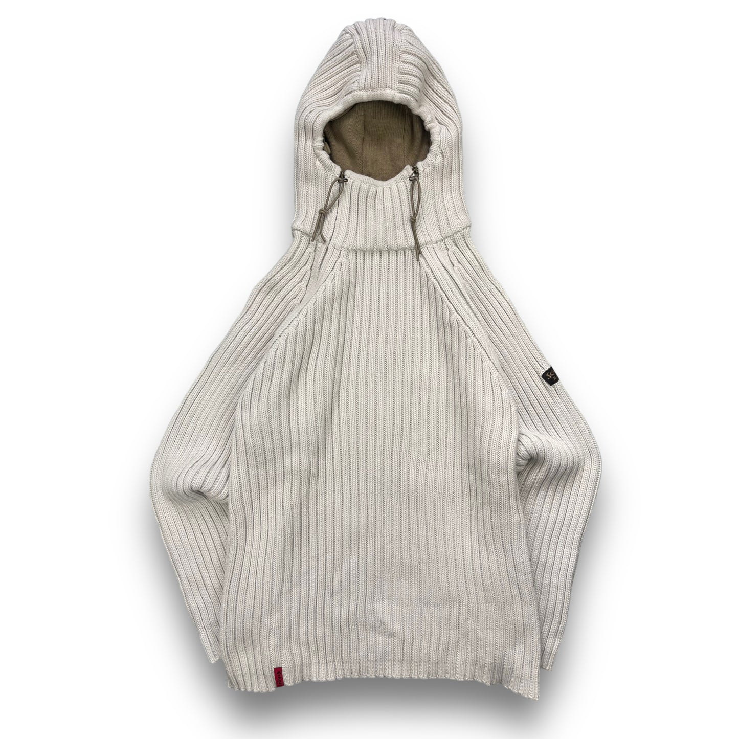 2000's Schott NYC Dual Zip Knitted Balaclava Hoodie (L)