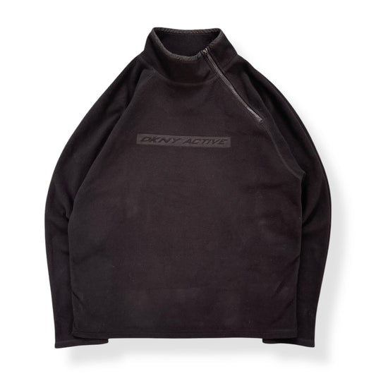 2000's DKNY Active Asymmetric Fleece Sweatshirt (XL)