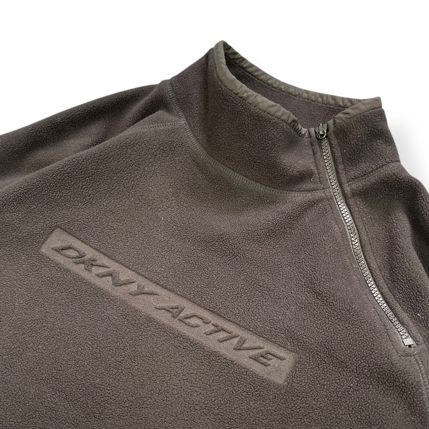 2000's DKNY Active Asymmetric Fleece Sweatshirt (XL)