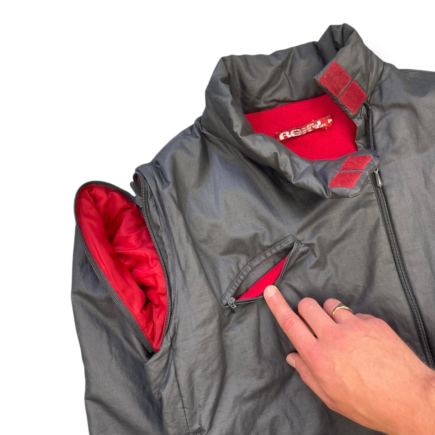 2000's Quiksilver Roxy Convertible Asymmetric Zip Jacket (S)