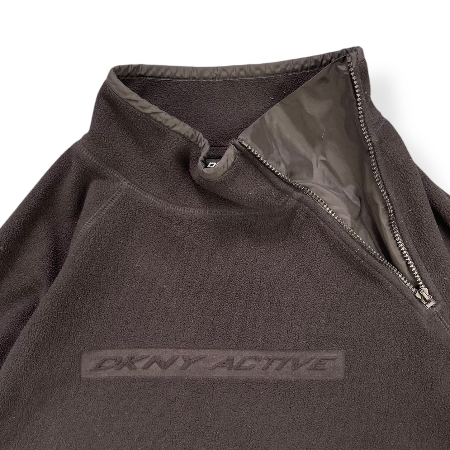 2000's DKNY Active Asymmetric Fleece Sweatshirt (XL)