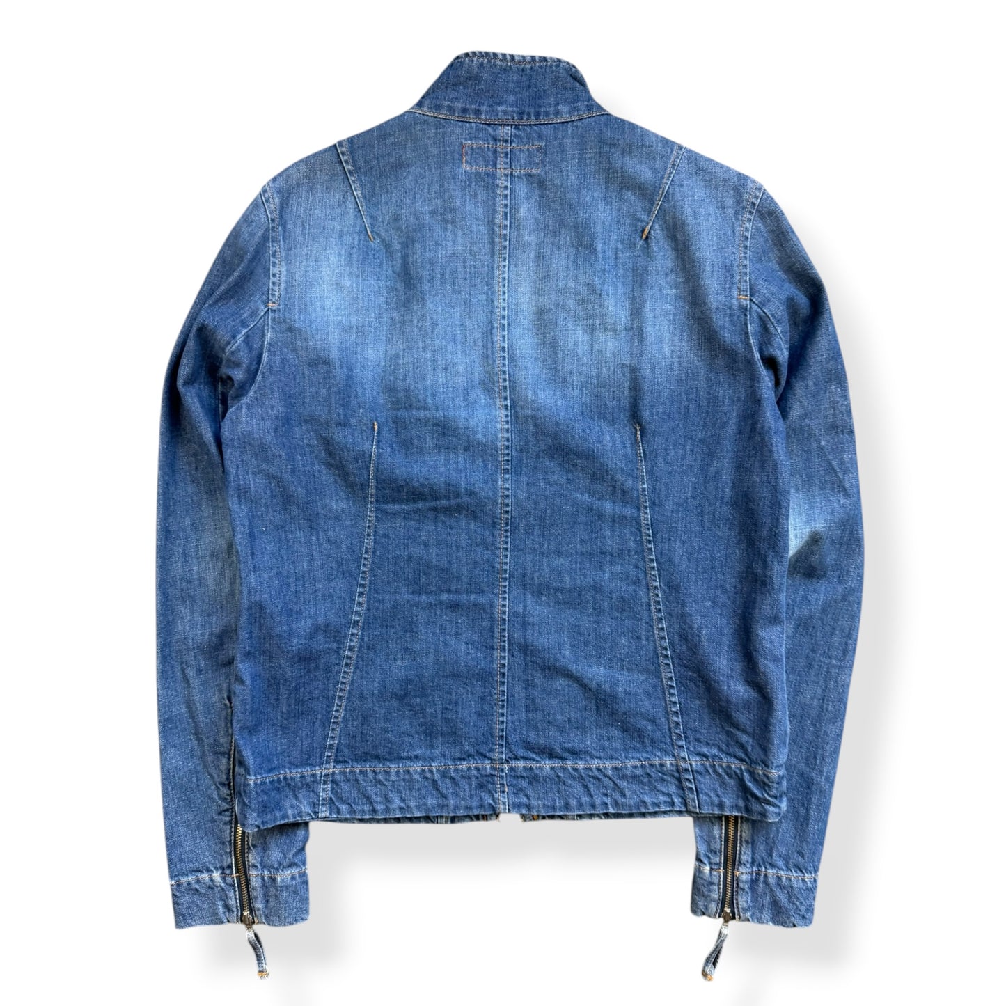 2000's FCUK Jeans Denim Moto Jacket (S)