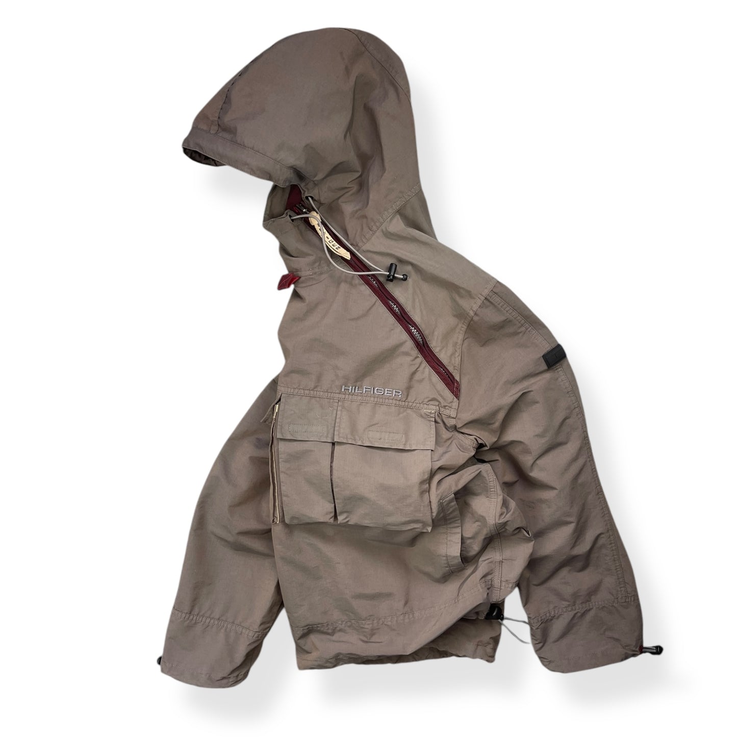 2000's Tommy Hilfiger Asymmetric Cargo Pocket Jacket (L)