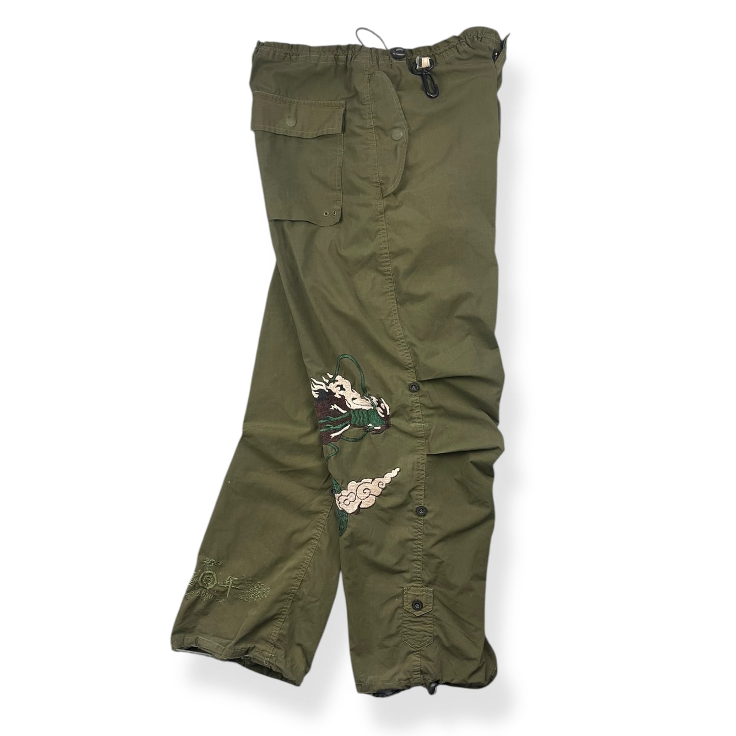 1999 Maharishi Embroidered Dragon Snopants (L)