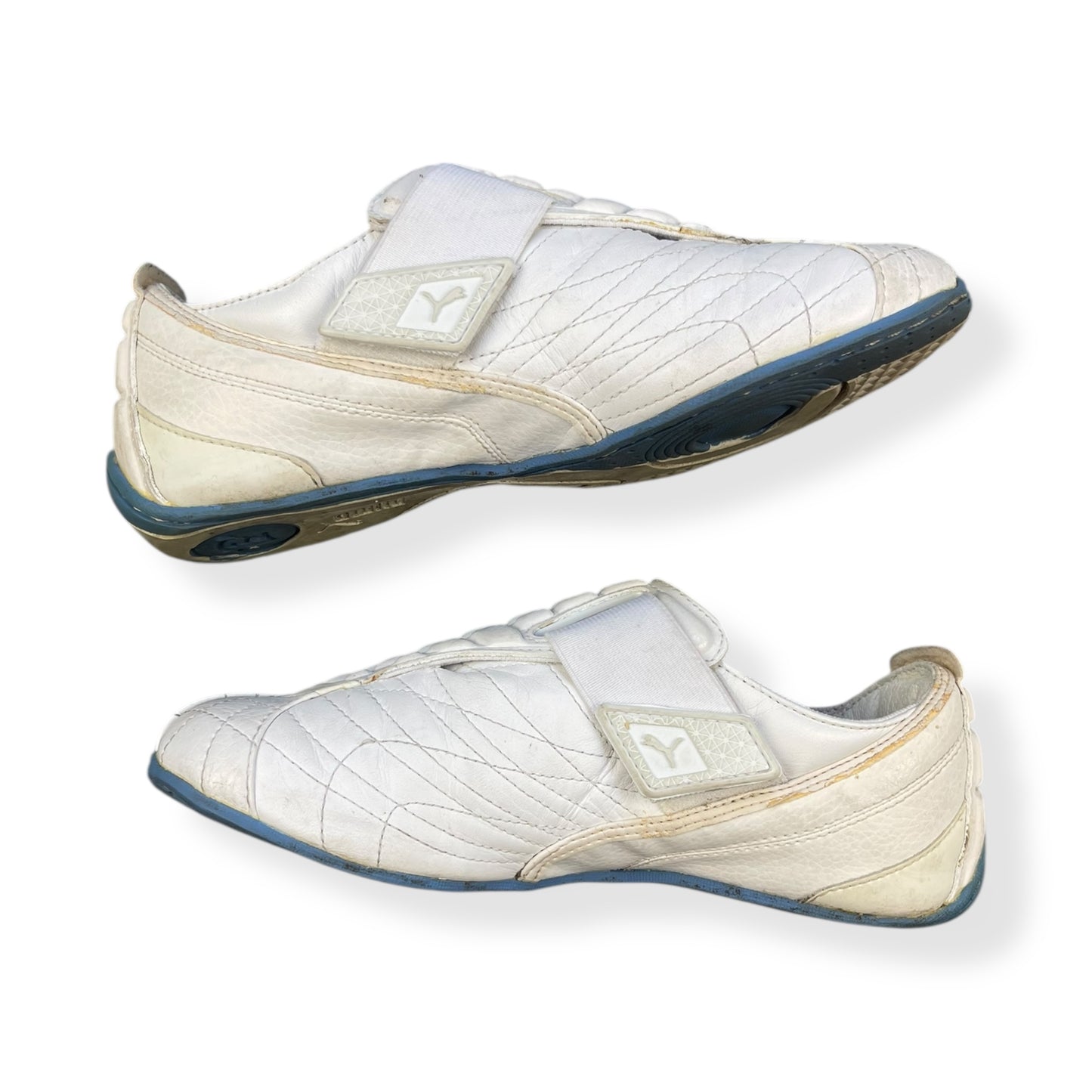 2000's Puma Uke Leather White/Baby Blue (UK4)
