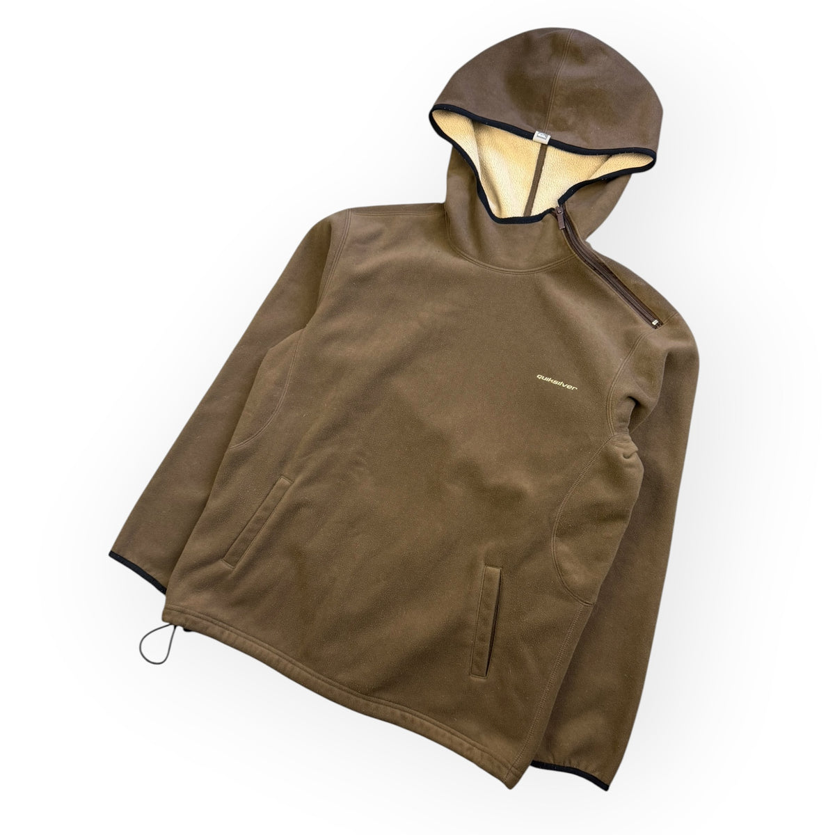 Quiksilver Shoulder Zip Fleece Hoodie Brown (XL)