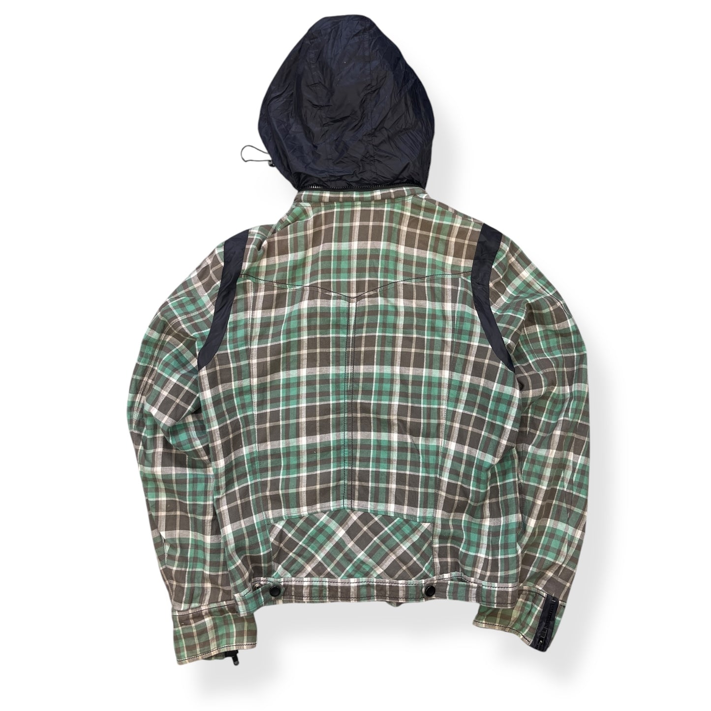 2000's Diesel Plaid Asymmetric Zip Jacket (L)