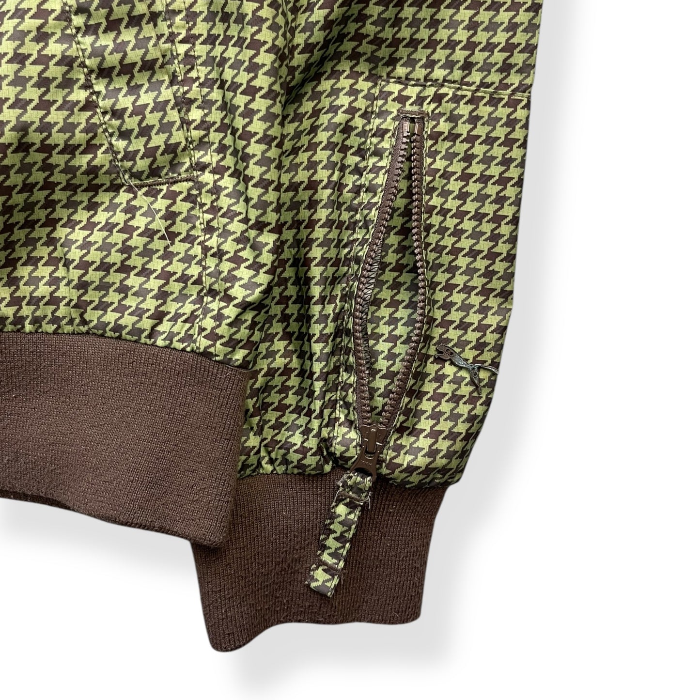 2000's Puma Houndstooth Hooded Jacket (L)