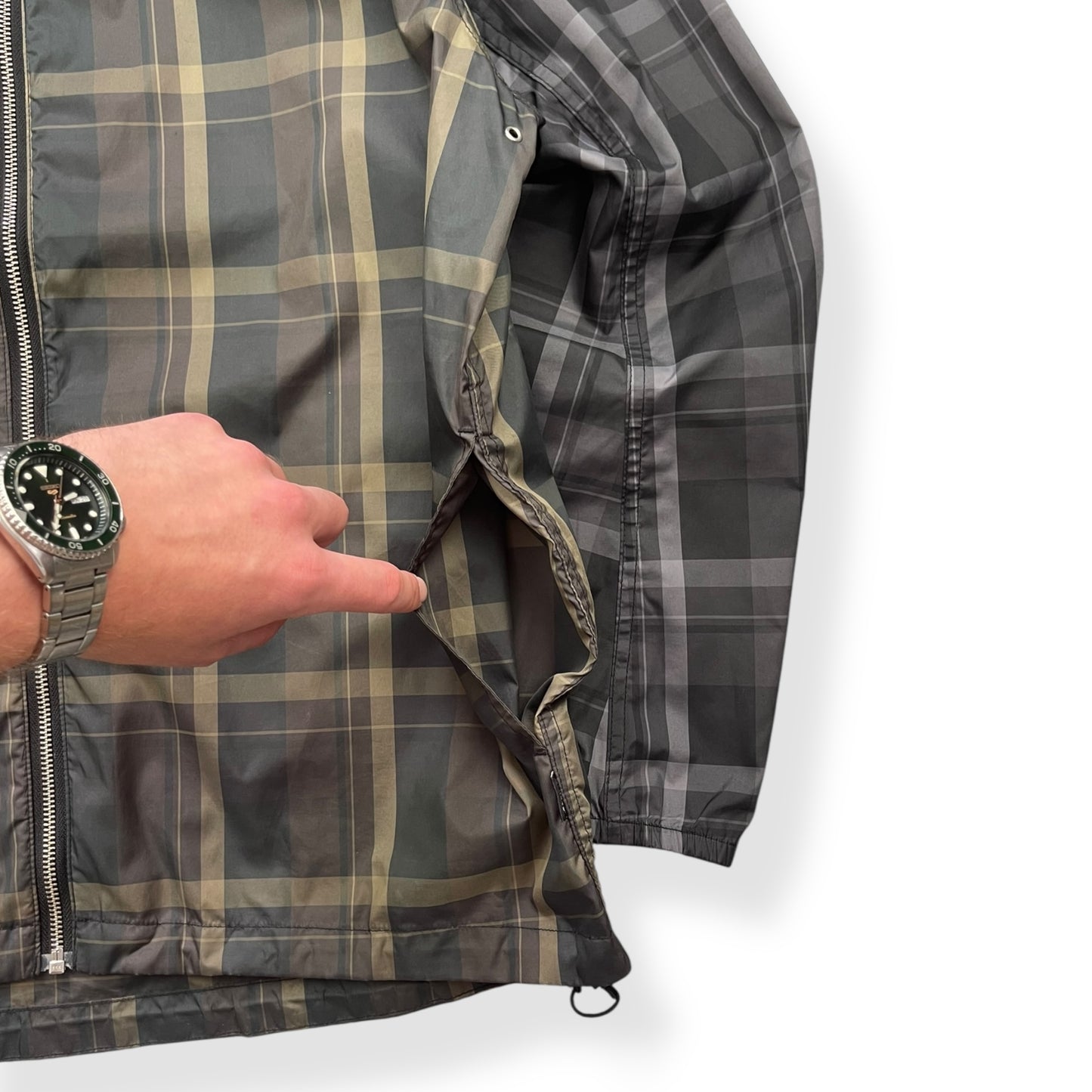 2000's Stussy Tri-Colour Plaid Jacket (L)