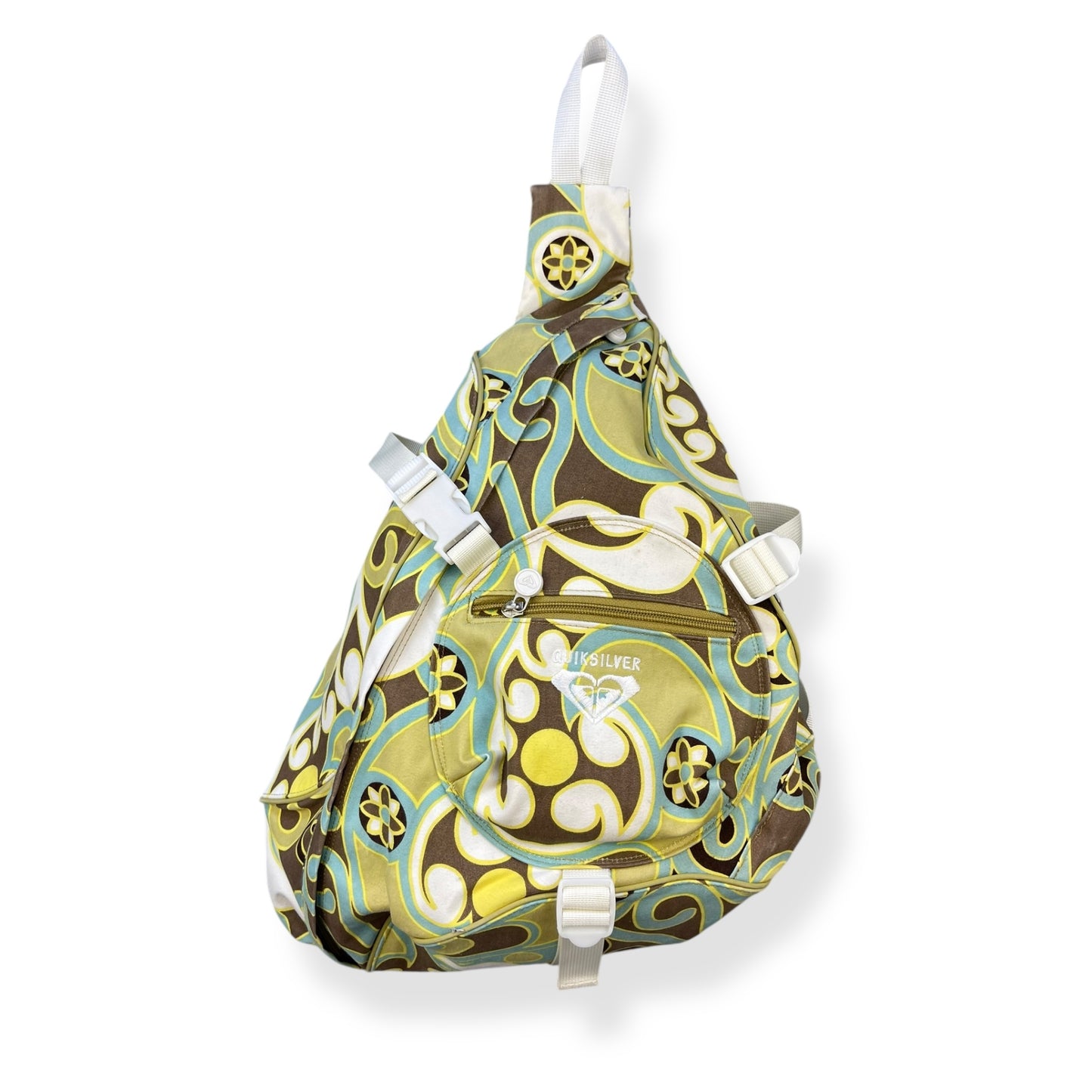 2000's Quiksilver Tri-Harness Floral Sling Bag