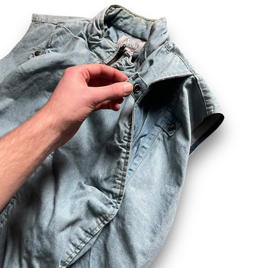 80's Marithe Francois Girbaud Denim Life Preserver Vest (L)