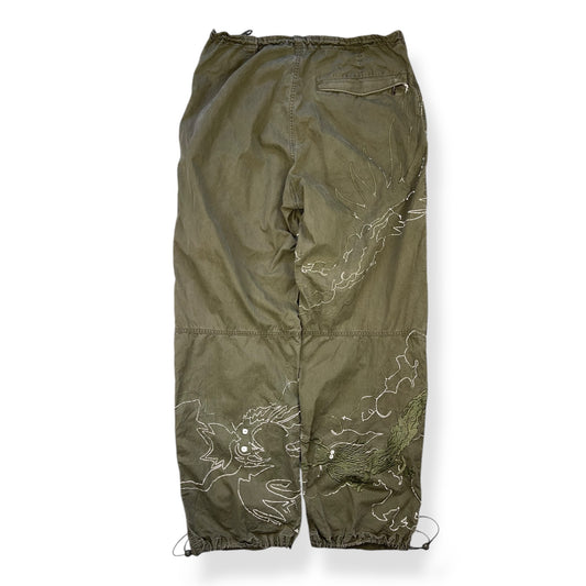 2000's Maharishi 3M Reflective Dragon Embroidered Snopants (M)