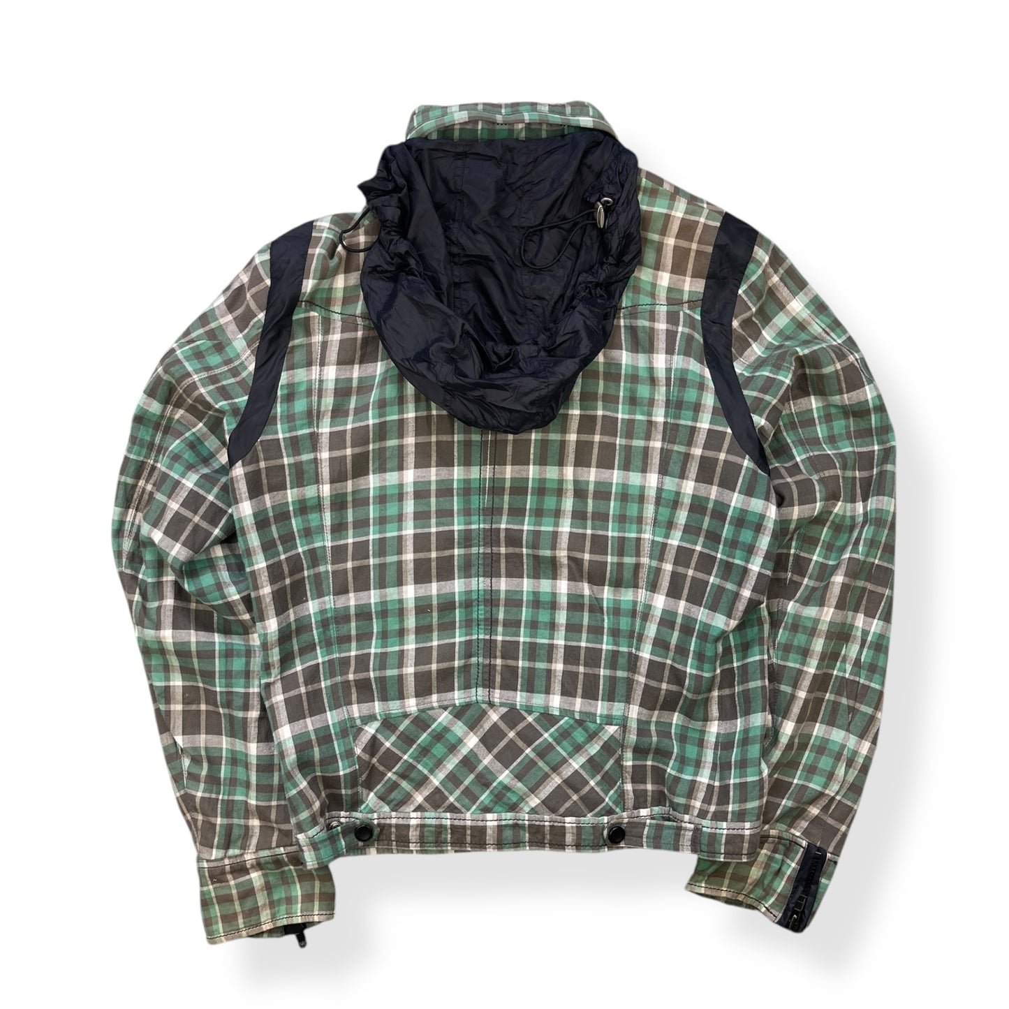 2000's Diesel Plaid Asymmetric Zip Jacket (L)