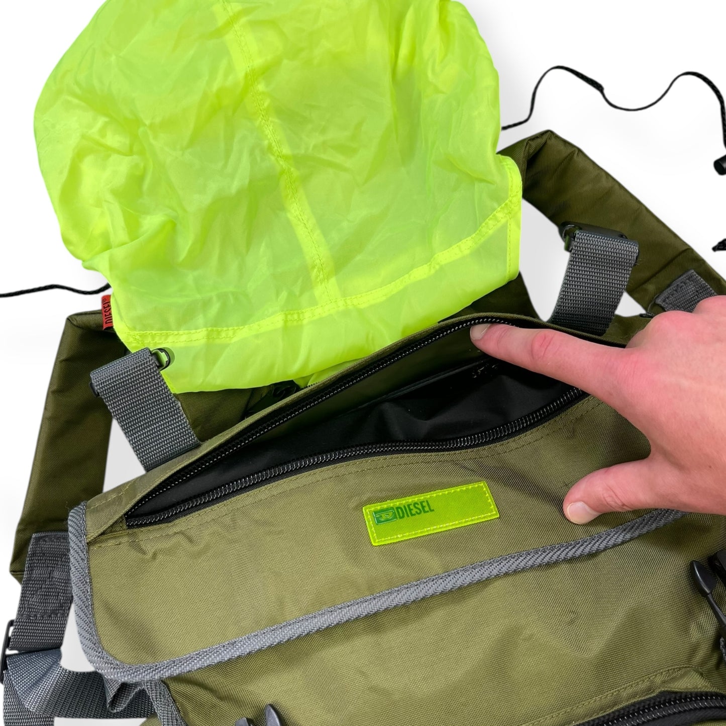2000's Diesel Cargo Backpack Integrated Hood