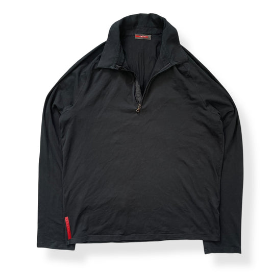 2000's Prada Sport Stash Pocket Long Sleeve Polo (L)