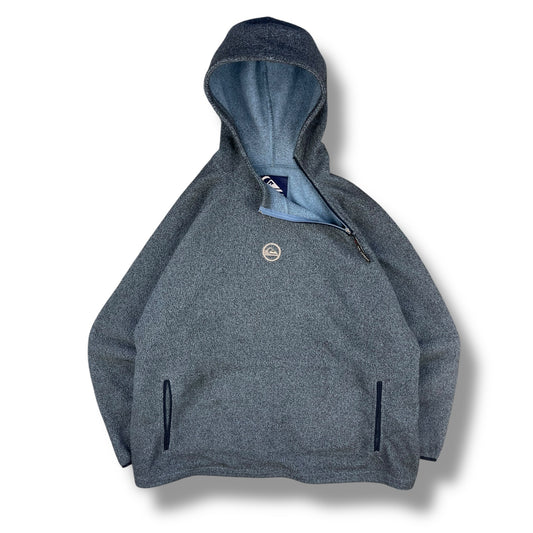 2000's Quiksilver Shoulder Zip Fleece Hoodie (L)