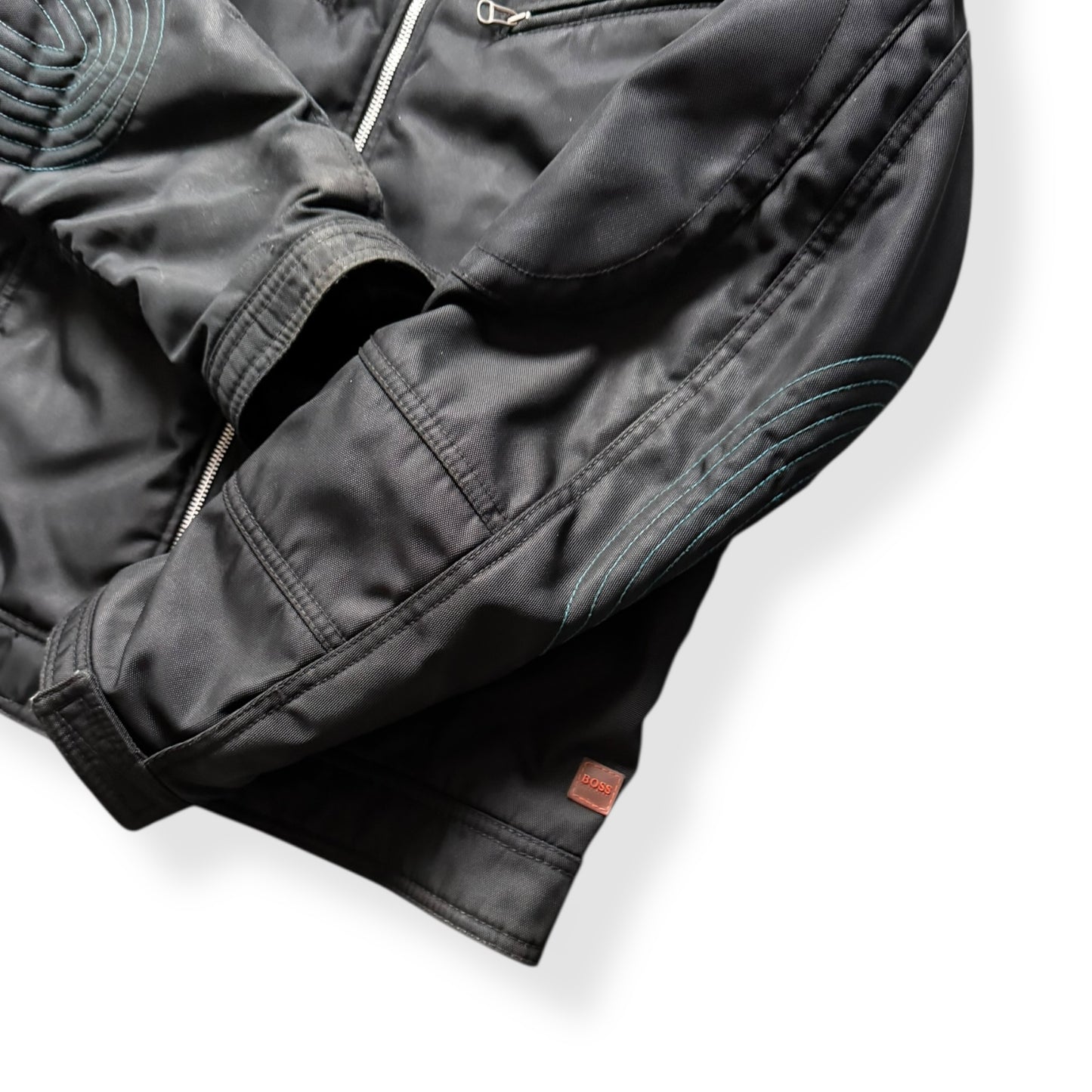 2000's Hugo Boss 'Orange' Elbow Stitch Biker (M)