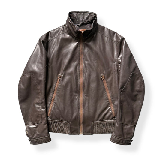 2000's Hugo Boss 'Orange' Leather Jacket (M)