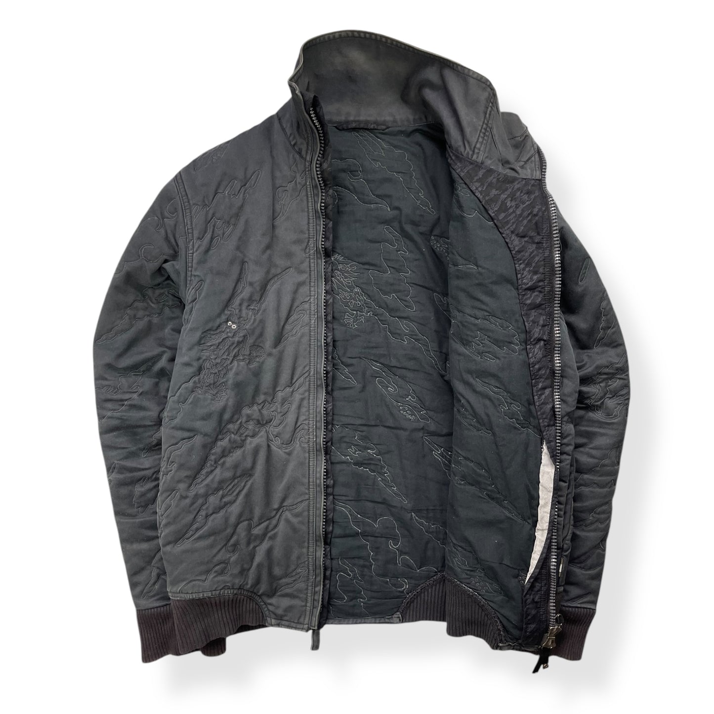 2000's Maharishi Off Centre Zip Embroidered Jacket (L)