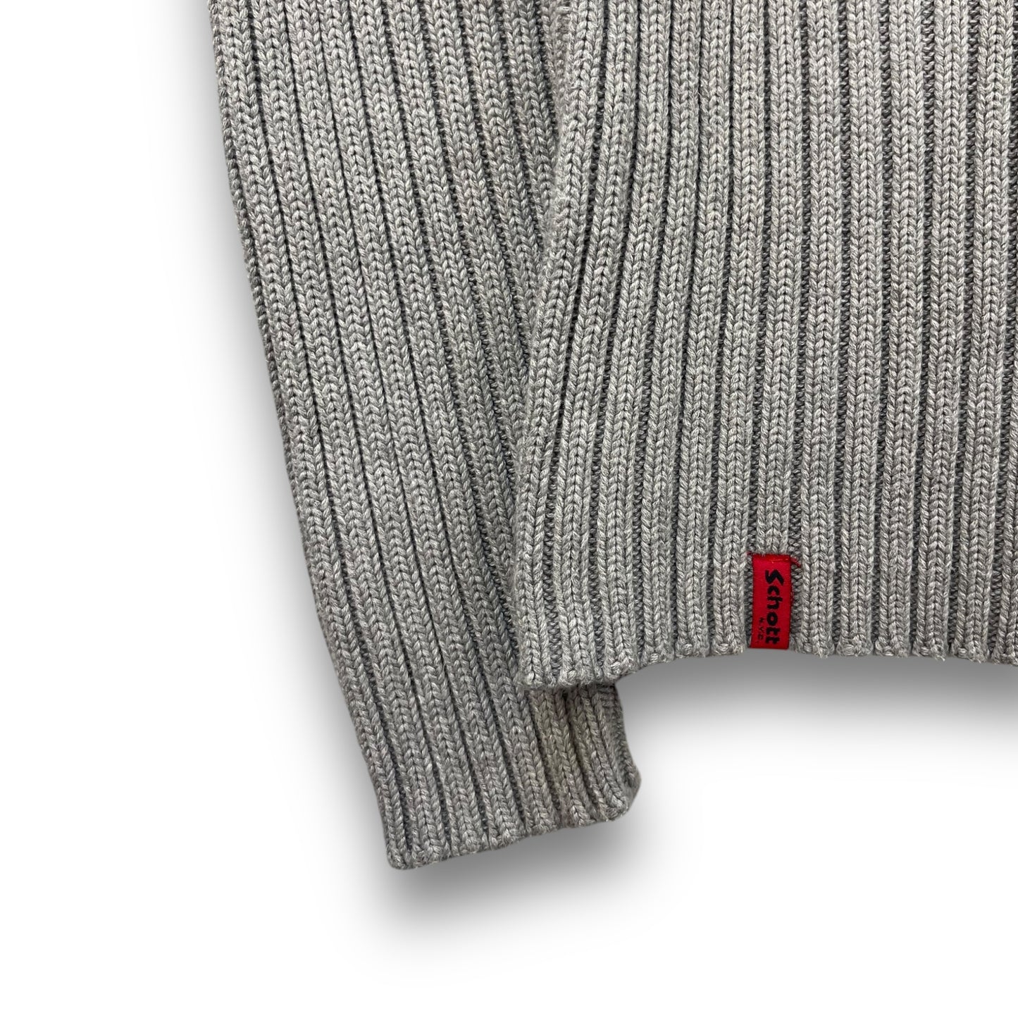 2000's Schott NYC Dual Zip Knitted Balaclava Hoodie (L)