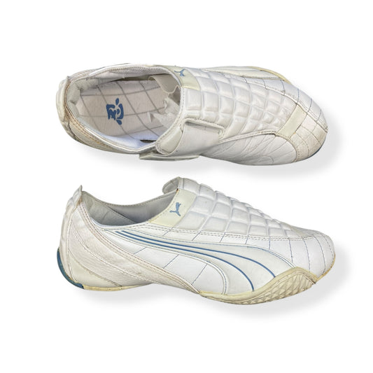 2000's Puma Uke Leather White/Baby Blue (UK4)