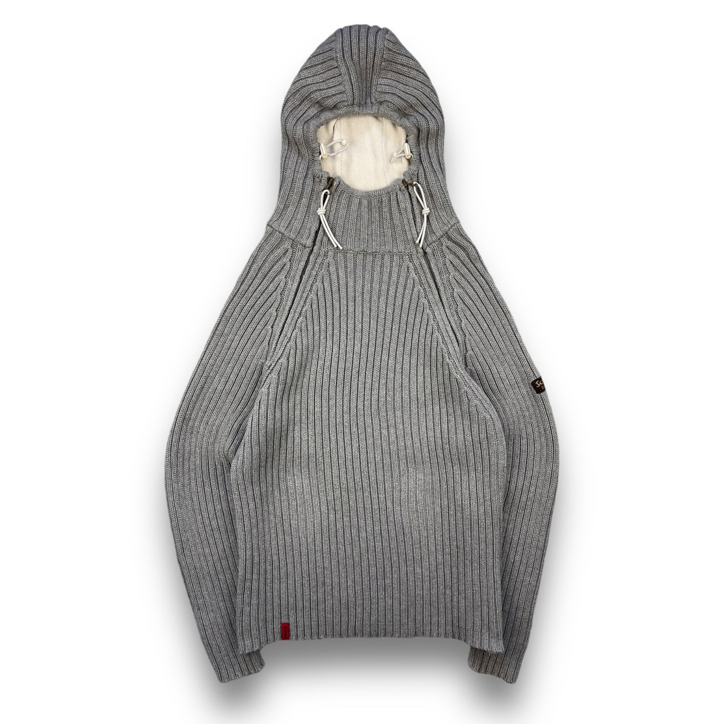 2000's Schott NYC Dual Zip Knitted Balaclava Hoodie (L)