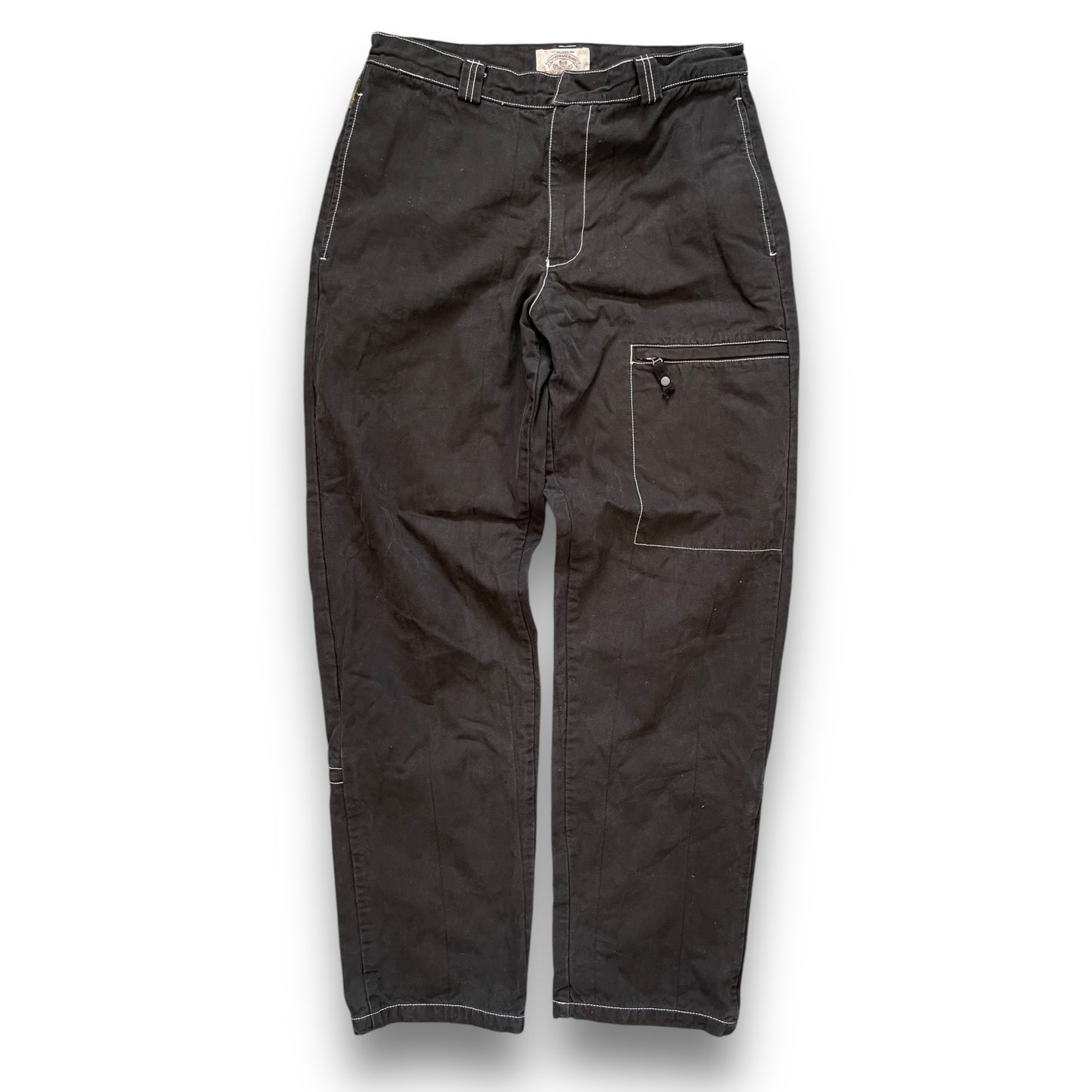90's Armani Contrast Stitch Heavy Trousers (34)