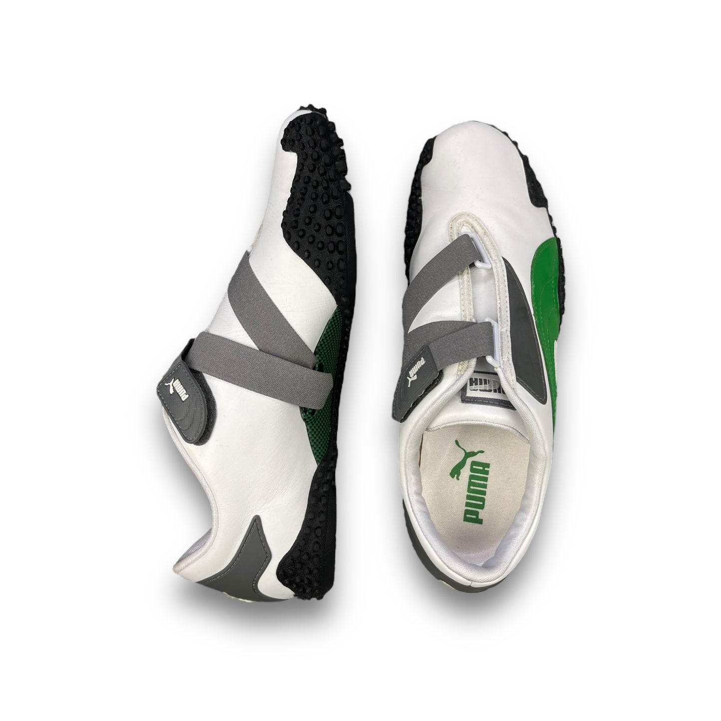 2000's Puma Mostro Leather White/Green/Grey (UK9)