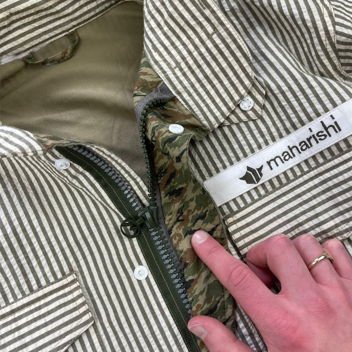 2000's Maharishi Seersucker M65 Jacket (L)
