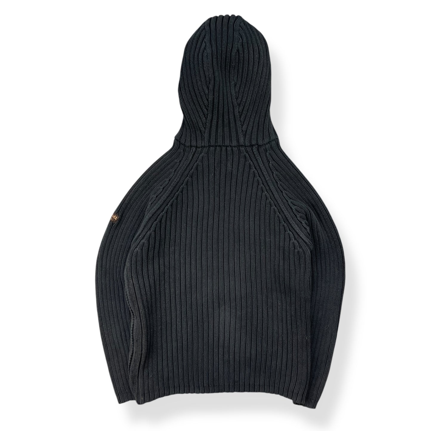 2000's Schott NYC Dual Zip Knitted Balaclava Hoodie (L)