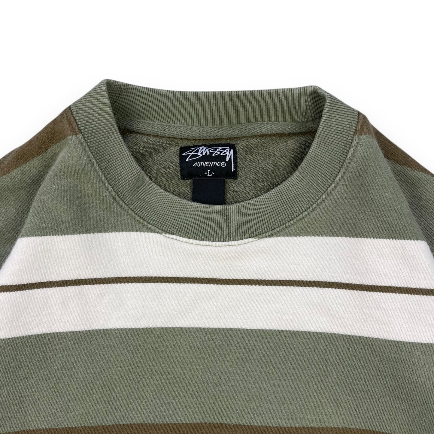 Stussy Striped Sweatshirt (L)