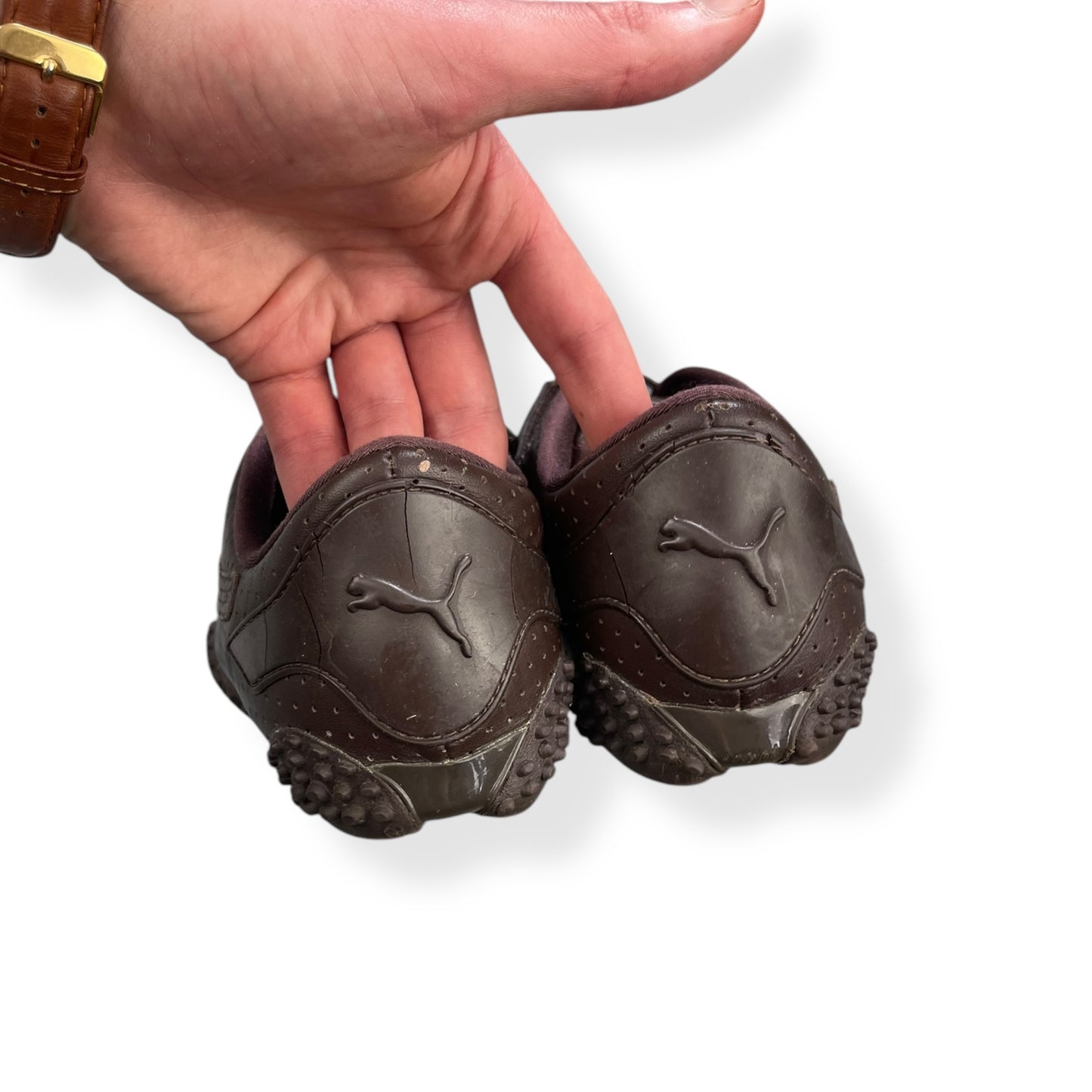 2000's Puma Mostro Perforated Leather Brown (UK9)