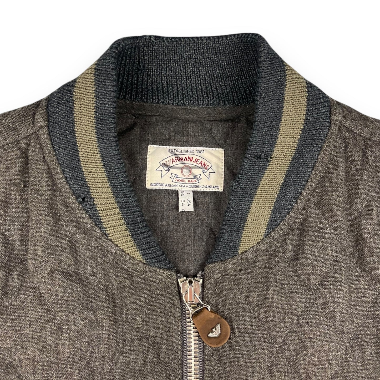 90's Armani Quilted Wool Bomber (M)