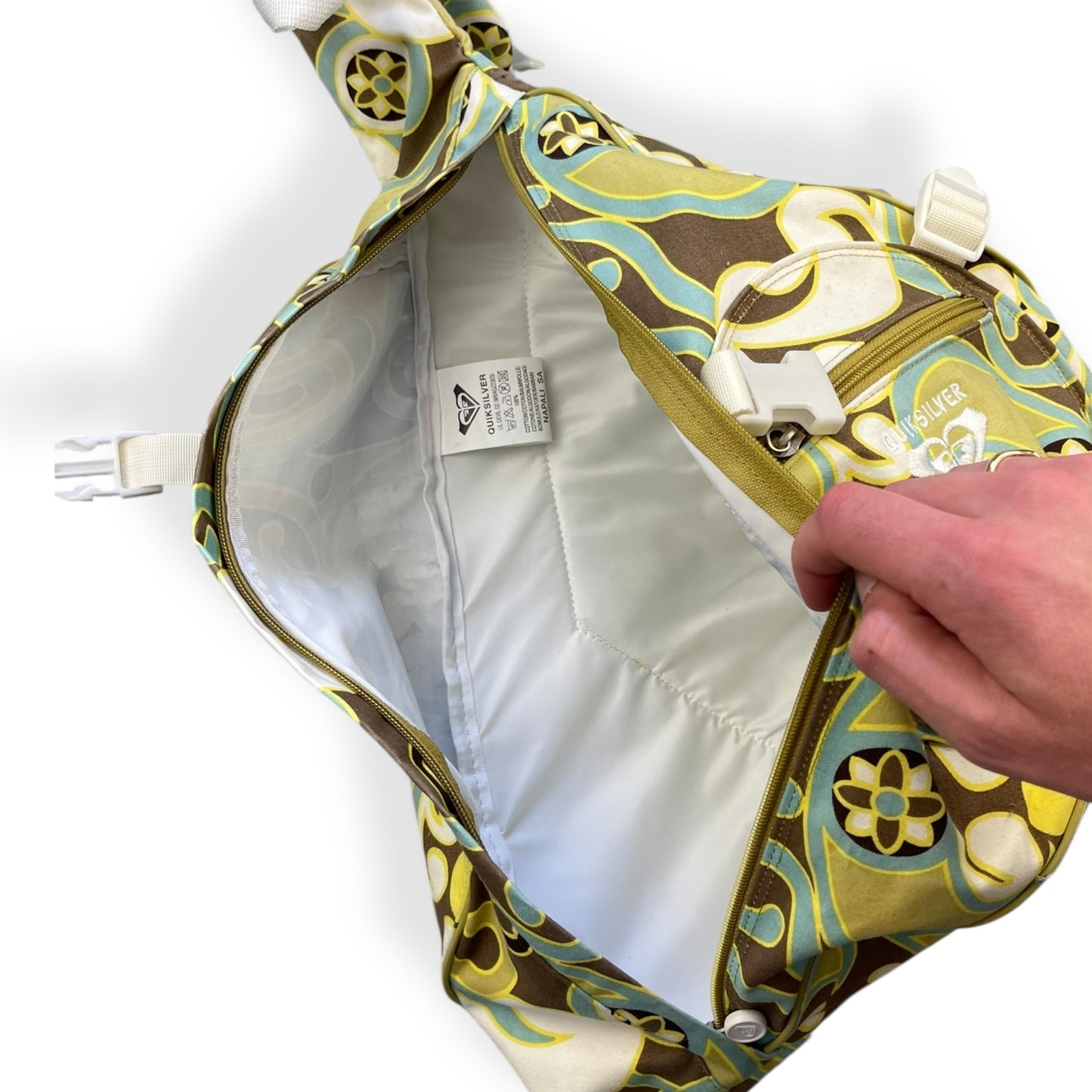 2000's Quiksilver Tri-Harness Floral Sling Bag