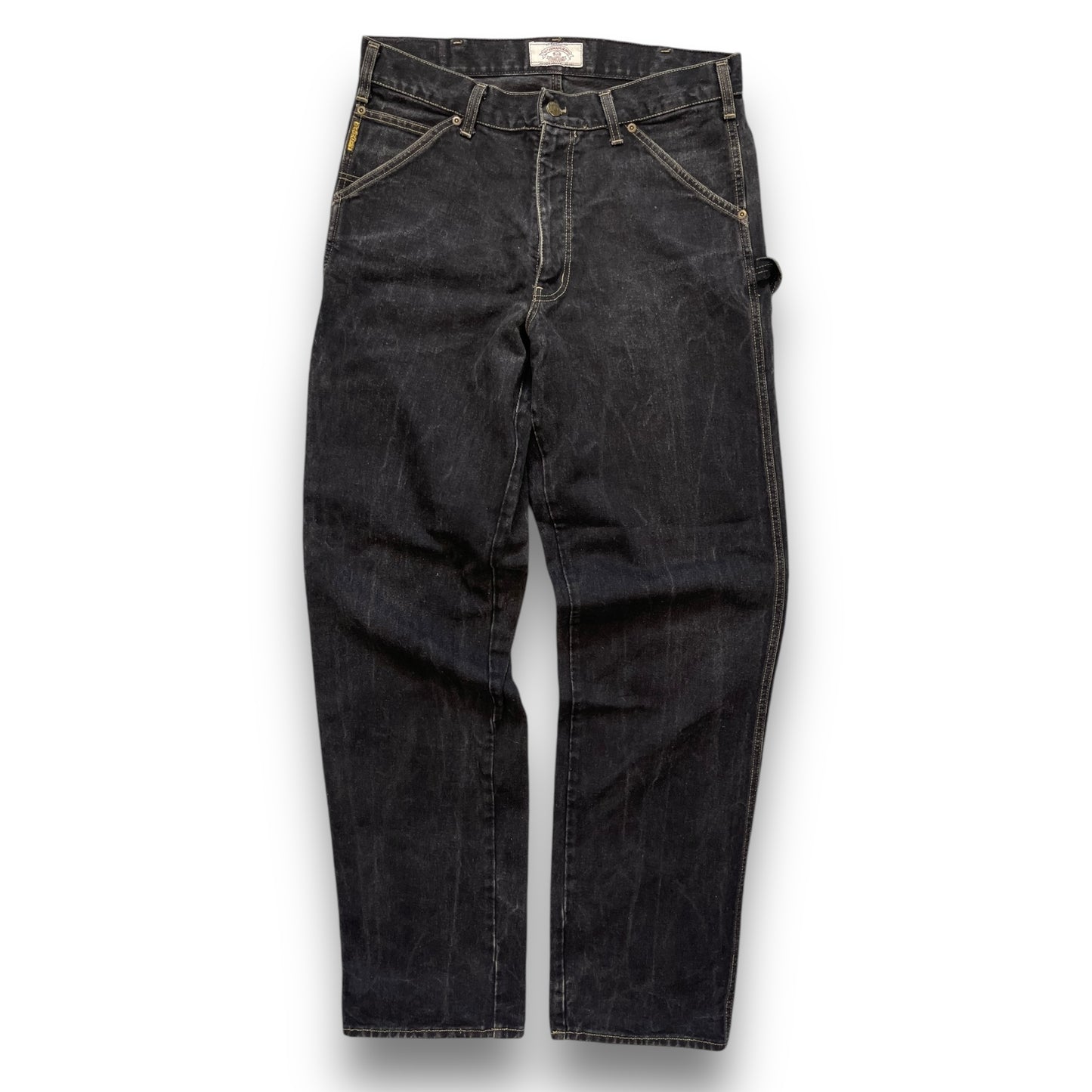 90's Armani Black Denim Carpenter Jeans (32)
