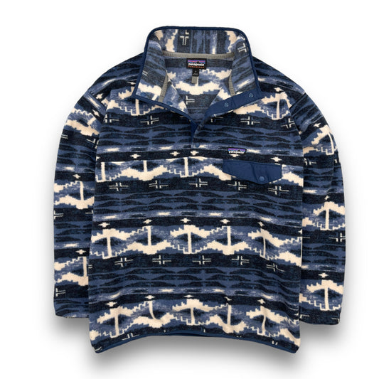 2018 Patagonia Blue Aztec Snap T Fleece (L)
