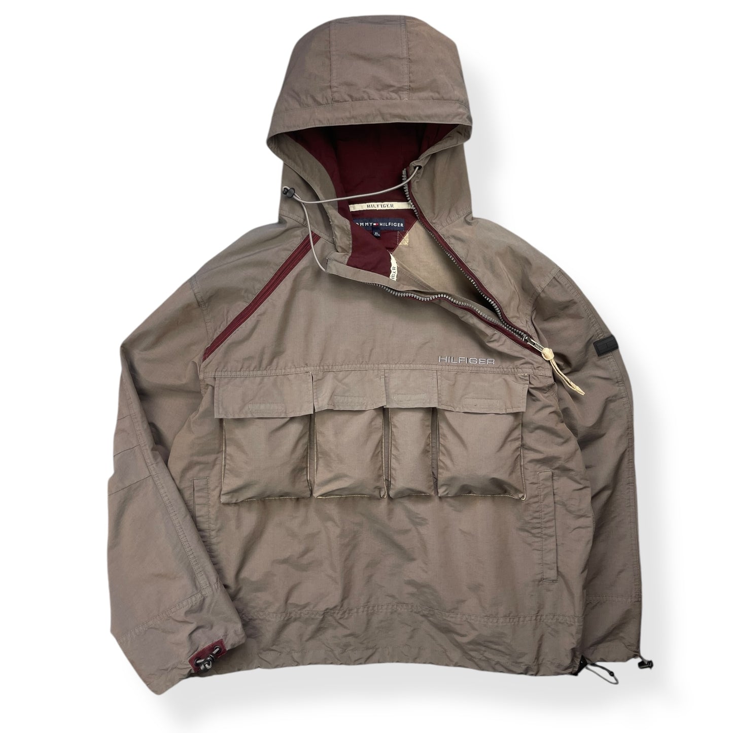2000's Tommy Hilfiger Asymmetric Cargo Pocket Jacket (L)