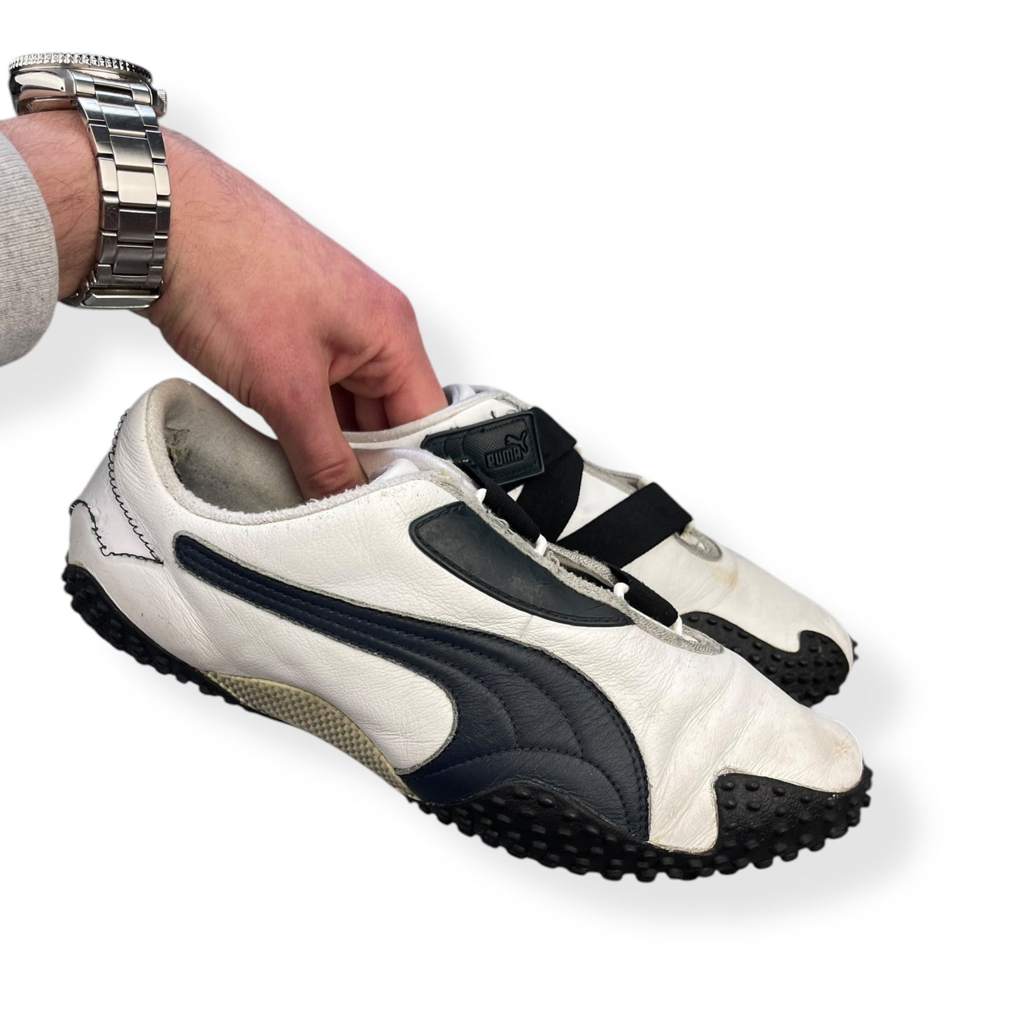 2000's Puma Mostro Leather White/Navy (UK8)
