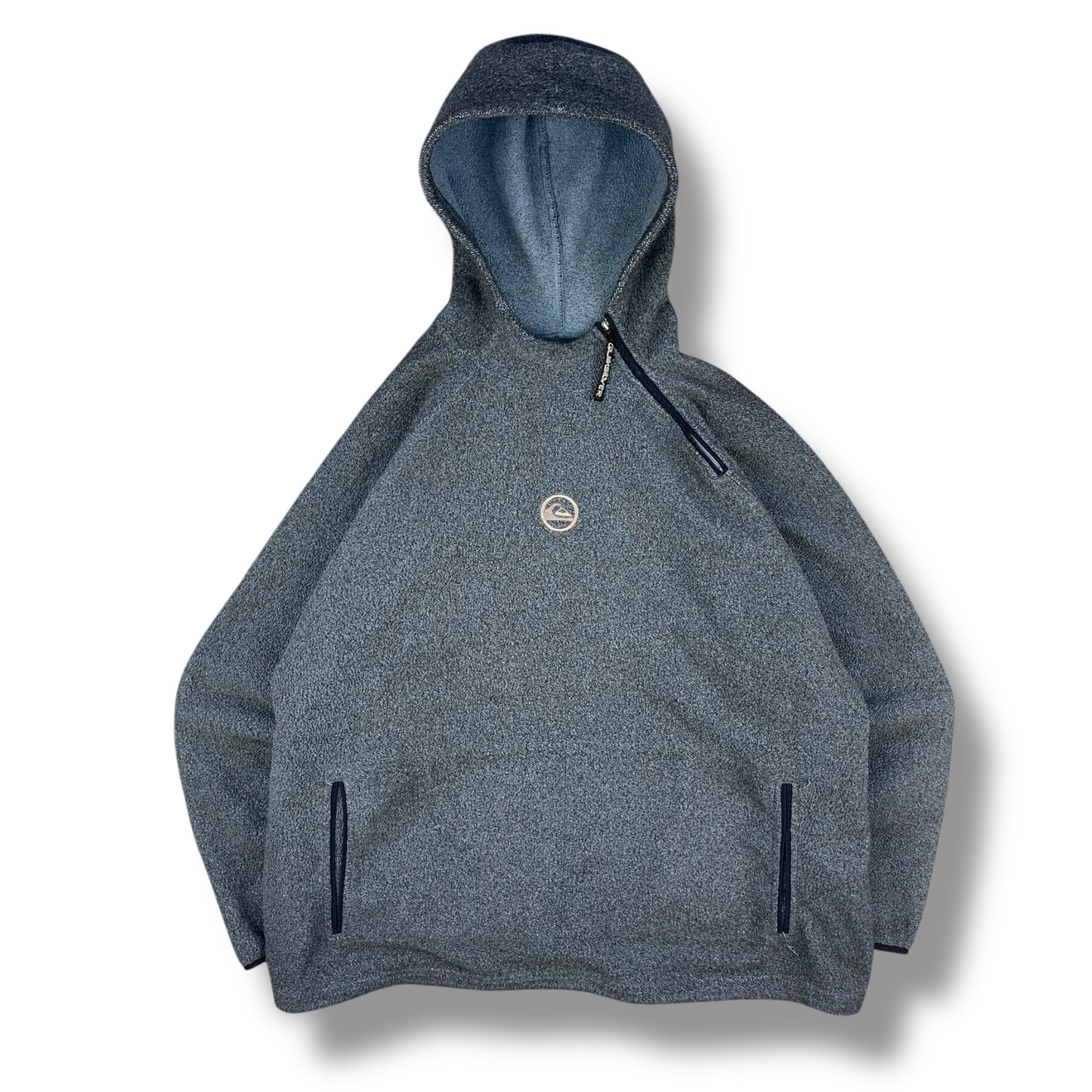 2000's Quiksilver Shoulder Zip Fleece Hoodie (L)