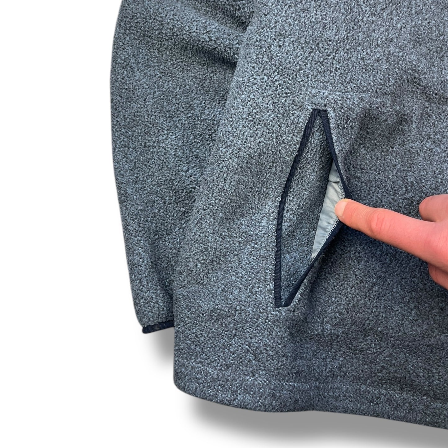 2000's Quiksilver Shoulder Zip Fleece Hoodie (L)