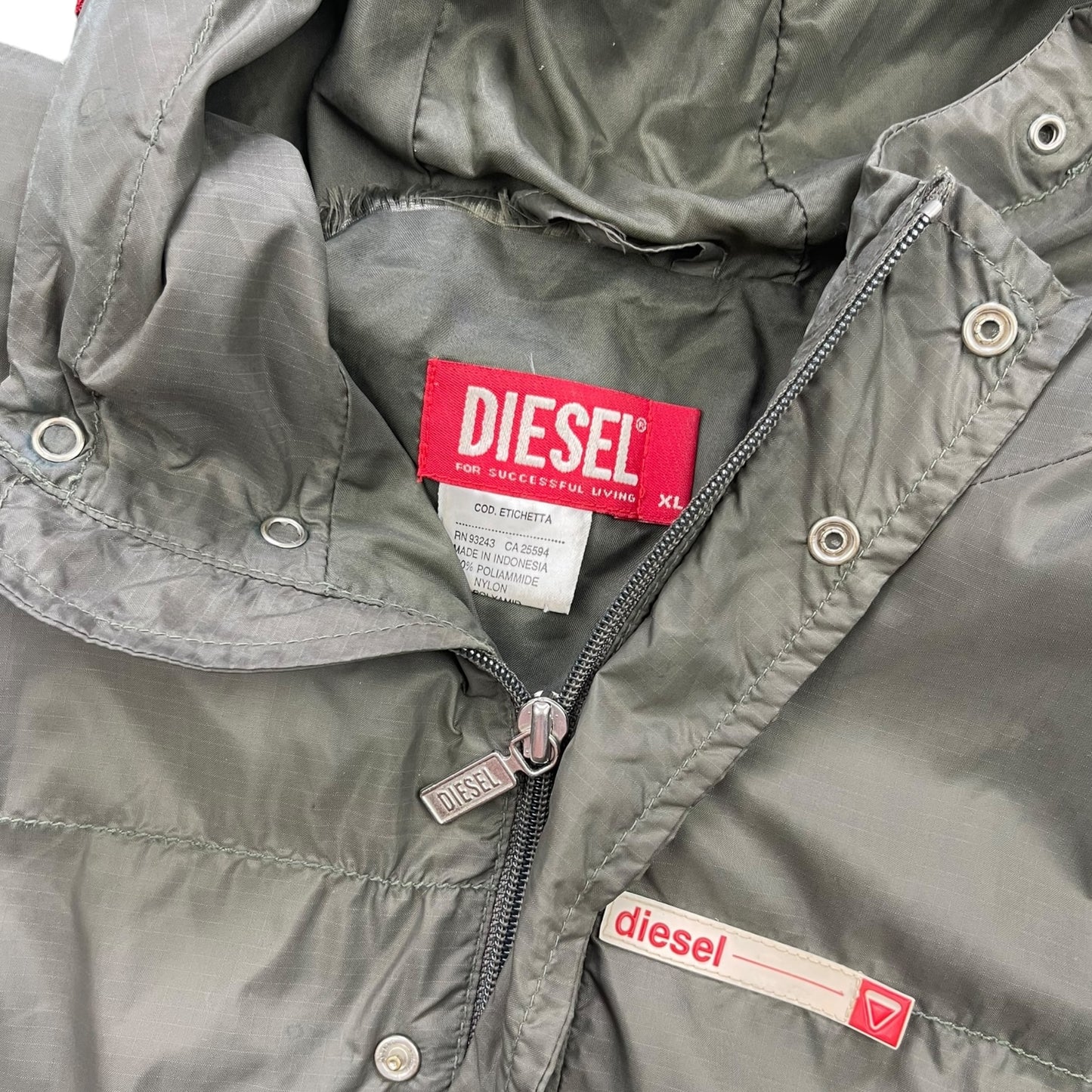 2000's Diesel Parachutech Hooded Gilet (S)