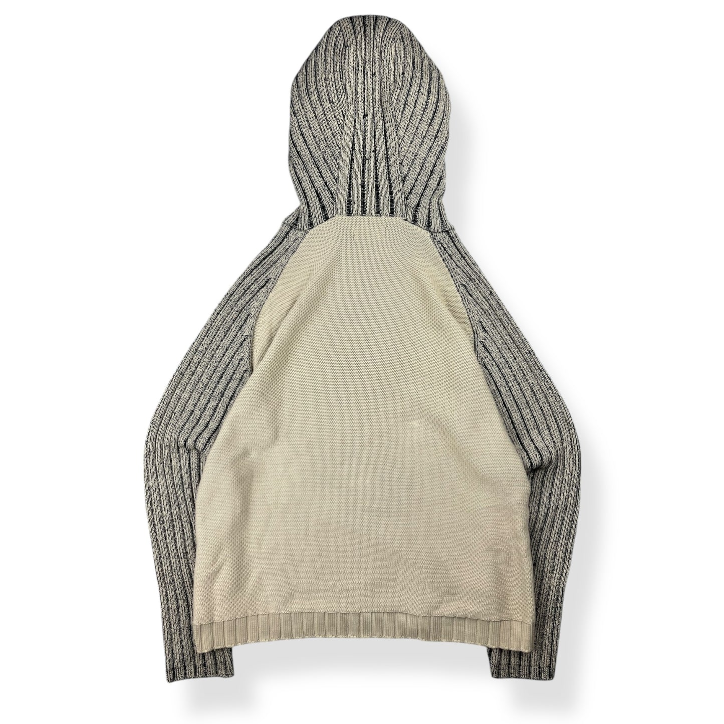 2000's Schott Asymmetric Zip Knitted Balaclava Hoodie (XL)