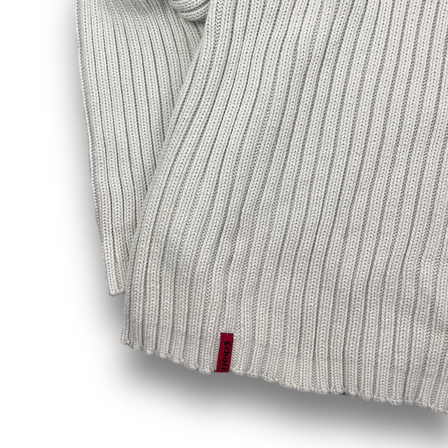 2000's Schott NYC Dual Zip Knitted Balaclava Hoodie (L)