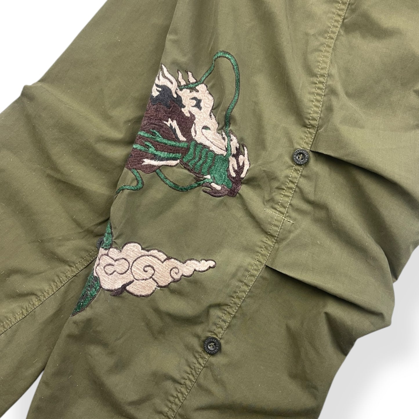 1999 Maharishi Embroidered Dragon Snopants (L)